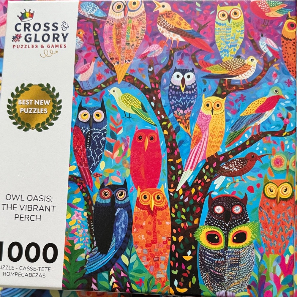 Owl Oasis Puzzle - The Vibrant Perch - 1000 Pieces